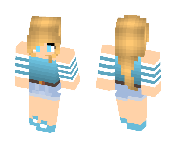 Girl with short hair - Color Haired Girls Minecraft Skins - image 1