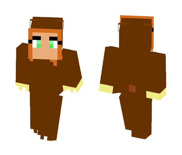 Bear Hoodie Girl - Girl Minecraft Skins - image 1