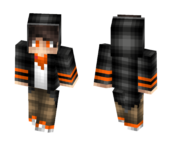 Boy With a Black Hoodie - Boy Minecraft Skins - image 1