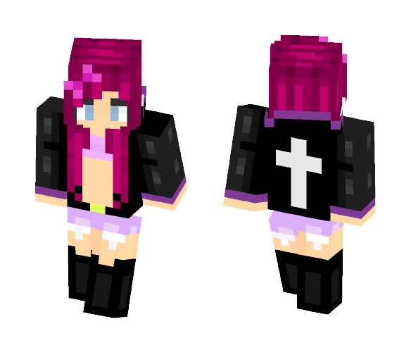 Download Free €łłα | Cute Goth Girl Skin for Minecraft image 1 €łłα | Cute Goth Girl - Cute Girls Minecraft Skins - image 1