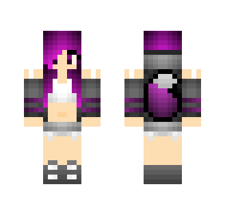 cute neko purple teen girl