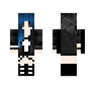 Dark blue hair