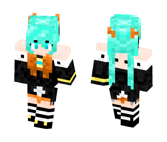 Halloween Miku - Halloween Minecraft Skins - image 1