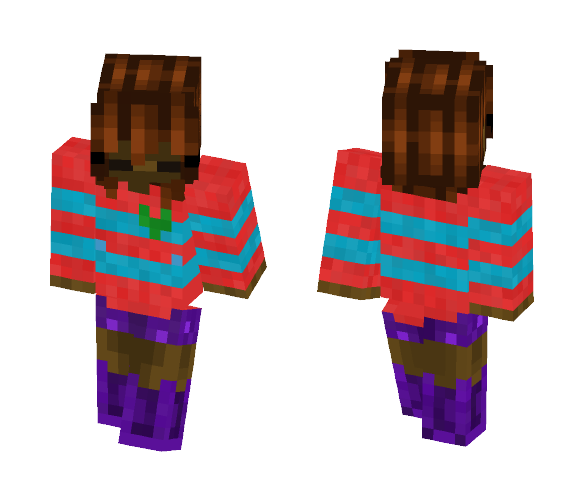 Download Free Fallen Child (Green Undyne Child) Skin for Minecraft image 1 Fallen Child (Green Undyne Child) - Interchangeable Minecraft Skins - image 1