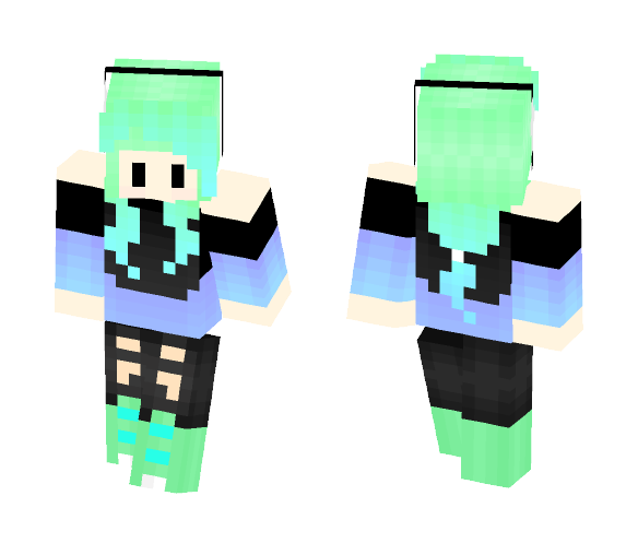 Download Free Blue girl Skin for Minecraft image 1 Blue girl - Girl Minecraft Skins - image 1