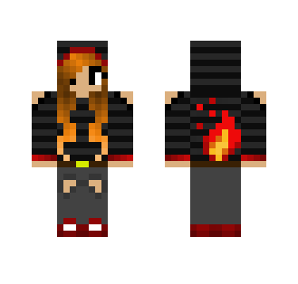 Fire Hoodie Girl