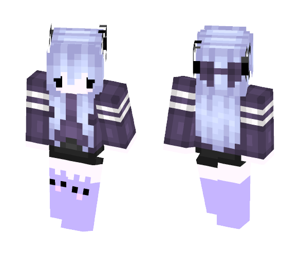♥♥Purple Chibi Girl♥♥ - Female Minecraft Skins - image 1