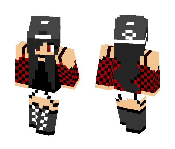 Download Free Girl w/ checkered shirt Skin for Minecraft image 1 Girl w/ checkered shirt - Girl Minecraft Skins - image 1