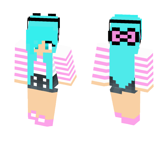 Bow Girl w/ Headphones - Girl Minecraft Skins - image 1