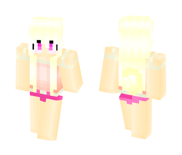 Download Free 》Blonde Neko Girl ♡~♡《 Skin for Minecraft image 1 》Blonde Neko Girl ♡~♡《 - Girl Minecraft Skins - image 1