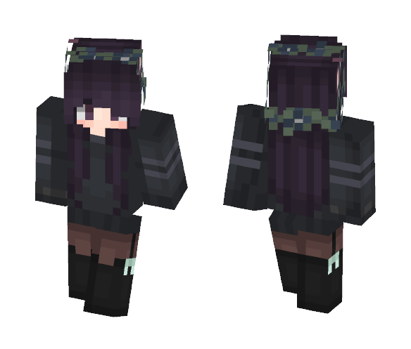 Download Free ~Wolf Girl Goth - Without Mask~ Skin for Minecraft image 1 ~Wolf Girl Goth - Without Mask~ - Girl Minecraft Skins - image 1