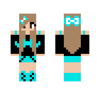 Black and Cyan girl