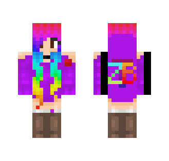 Rainbow hair version - Twighlie~ - Female Minecraft Skins - image 2