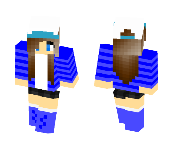 Blue Cap Girl (fixed) - Girl Minecraft Skins - image 1