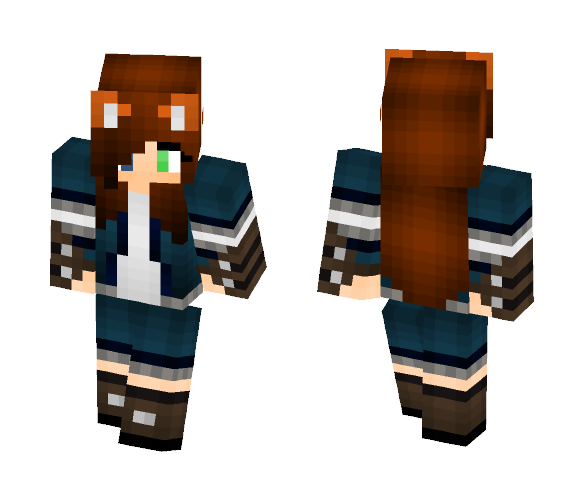 Download Free Kitsune Girl Adventurer Skin for Minecraft image 1 Kitsune Girl Adventurer - Girl Minecraft Skins - image 1