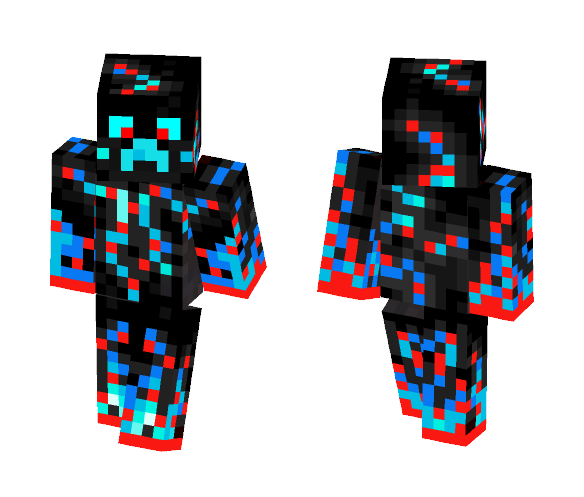 Download Free Neon Corrupted Creeper Skin for Minecraft image 1 Neon Corrupted Creeper - Male Minecraft Skins - image 1