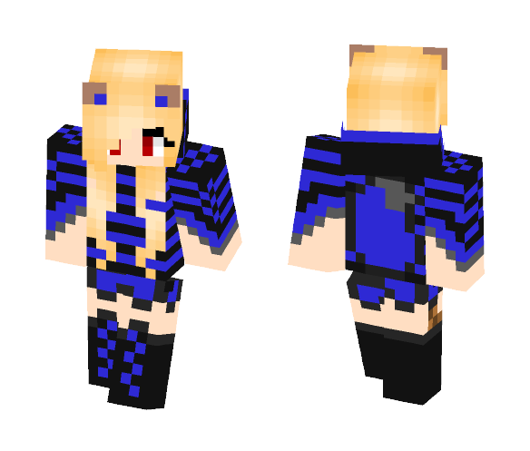 Blue Wolf Girl - Girl Minecraft Skins - image 1