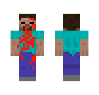 Herobrine black eyes, blood!