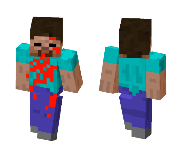 Herobrine black eyes, blood! - Herobrine Minecraft Skins - image 1