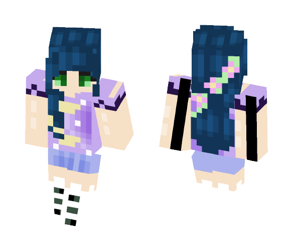 Download Free ~Flowering Moonlight~ Skin for Minecraft image 1 ~Flowering Moonlight~ - Female Minecraft Skins - image 1