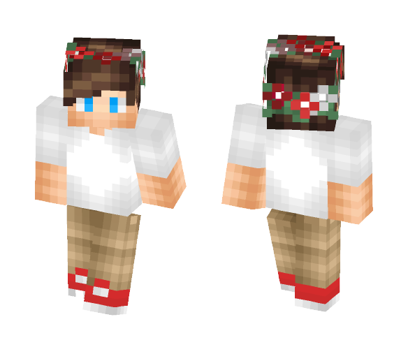 Flower Crown Guy -George - Flower Crown Minecraft Skins - image 1