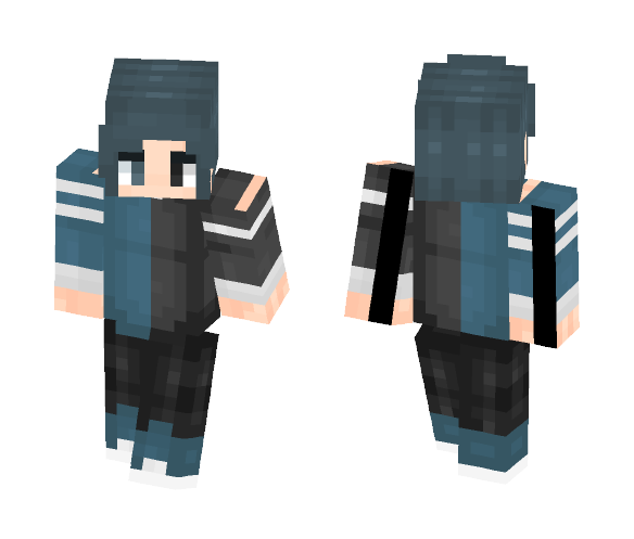 〔ωуитєя❆〕Dark n' Cyan - Male Minecraft Skins - image 1