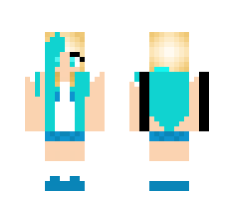 Blonde Girl w/ Blue Hair Dye