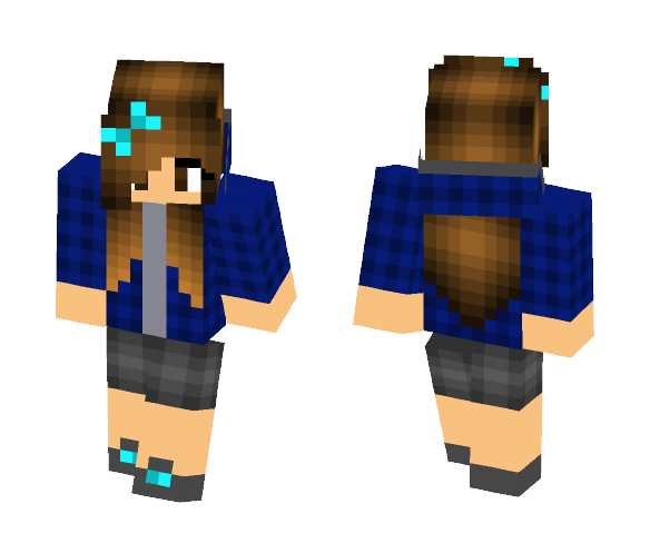 Download Free Blue girl Skin for Minecraft image 1 Blue girl - Girl Minecraft Skins - image 1