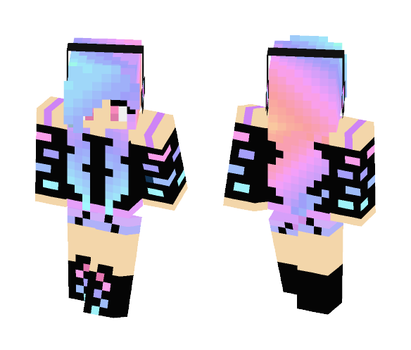 Rainbow girl - Girl Minecraft Skins - image 1