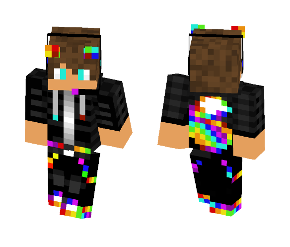 Rainbow Human Wolf - Male Minecraft Skins - image 1