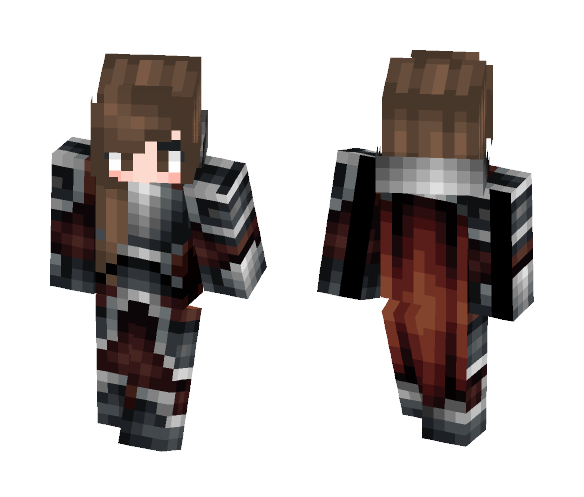 Girl Knight [Better in 3D] - Girl Minecraft Skins - image 1