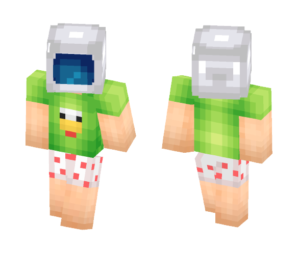 Download Free My Take On: A Half-Naked Astronaut Skin for Minecraft image 1 My Take On: A Half-Naked Astronaut - Male Minecraft Skins - image 1