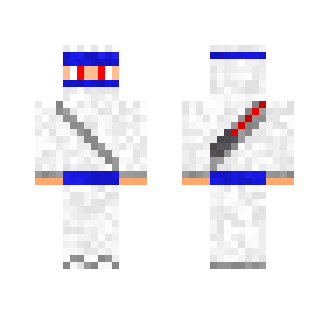White and blue ninja