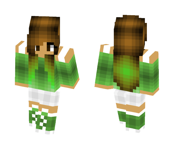 Download Free Green Girl Skin for Minecraft image 1 Green Girl - Girl Minecraft Skins - image 1