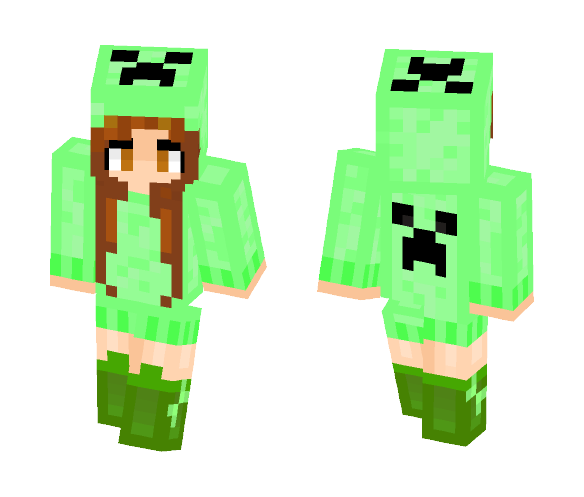 Evelye | Cupa | Girl Creeper Hoodie - Girl Minecraft Skins - image 1