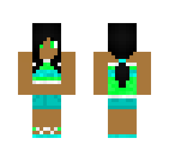 Green Pony Tail Girl - Girl Minecraft Skins - image 2