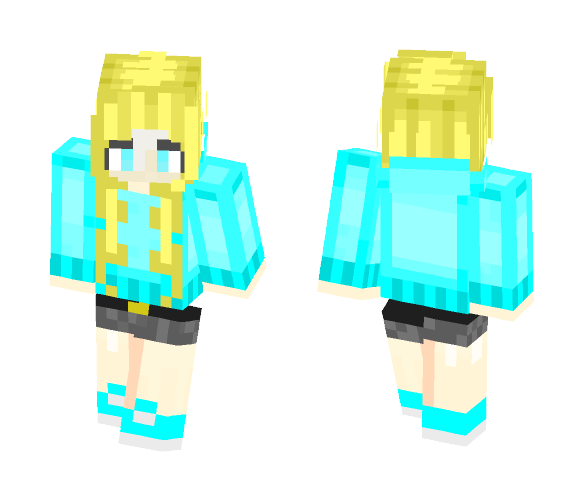 Download Free Evelye | Blonde Girl in Hoodie Skin for Minecraft image 1 Evelye | Blonde Girl in Hoodie - Girl Minecraft Skins - image 1
