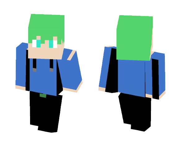Download Free Green Hair Male Skin for Minecraft image 1 Green Hair Male - Male Minecraft Skins - image 1