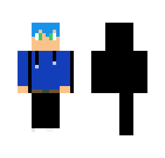 Male Jacket Blue Hair