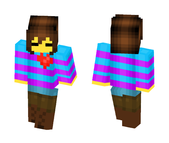 Download Free Undertale Frisk's Soul Skin for Minecraft image 1 Undertale Frisk's Soul - Interchangeable Minecraft Skins - image 1