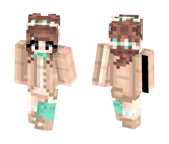 Humanized Rowlet! (Female) - Female Minecraft Skins - image 1