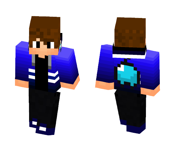 Download Free Blue Skin Hue Man Skin for Minecraft image 1 Blue Skin Hue Man - Male Minecraft Skins - image 1