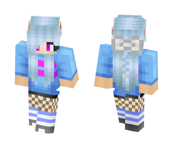 OC - Sky/Skylar (in frisk outfit) - Female Minecraft Skins - image 1