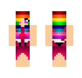 Rainbow girl - Girl Minecraft Skins - image 2