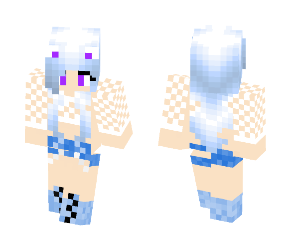 Blue Cat Girl ~ ChoChoCat - Cat Minecraft Skins - image 1