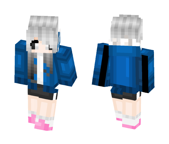 Download Free Human Sans Girl Skin for Minecraft image 1 Human Sans Girl - Girl Minecraft Skins - image 1