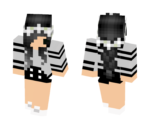 Chibi Flower Crown Girl - Flower Crown Minecraft Skins - image 1