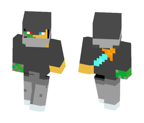 half creep assasin - Male Minecraft Skins - image 1