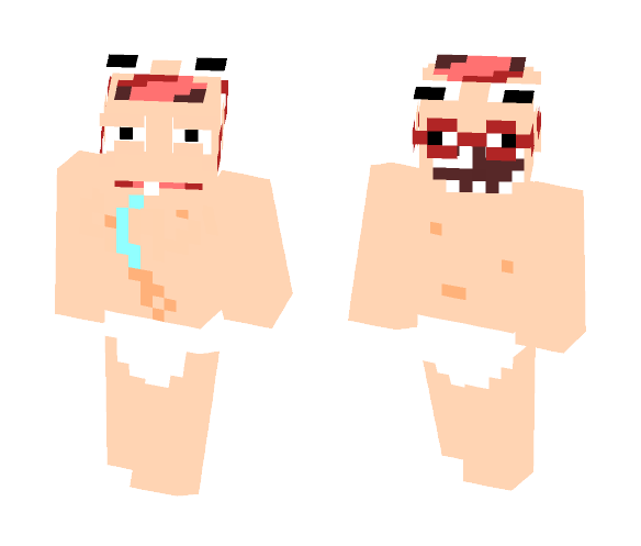 Download Free 4 Faced, Autistic, Derpy Baby Skin for Minecraft image 1 4 Faced, Autistic, Derpy Baby - Baby Minecraft Skins - image 1