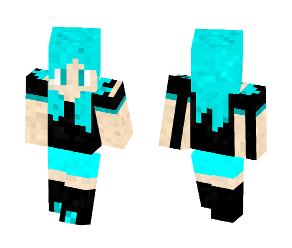 Cyan Girl - Girl Minecraft Skins - image 1